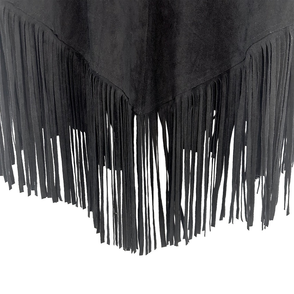 JOH Faux Suede Fringe Cardigan Coat • Small / Medium • black • boho western - Picture 5 of 9
